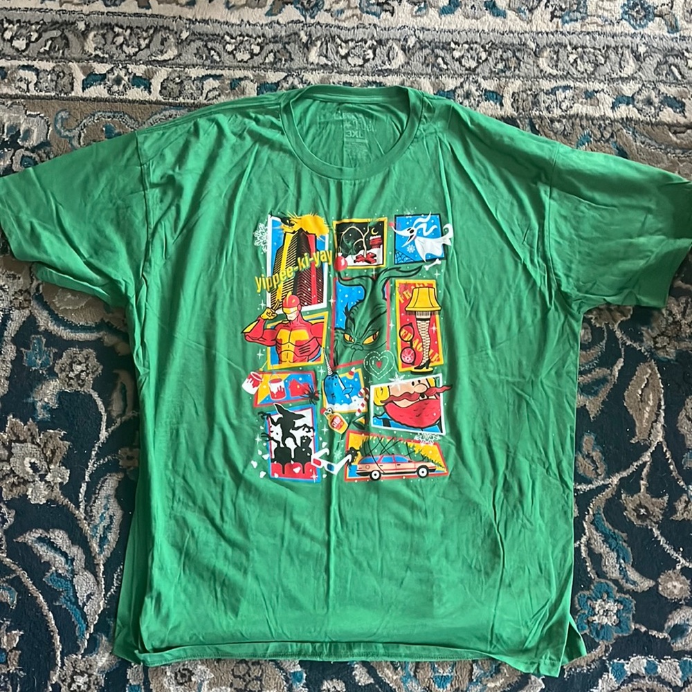 Geekfuel 3xl Christmas movies collage men t shirt new